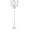 Ciara Draped Antique White Crystal Chandelier Floor Lamp