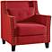 Ciara Red Linen Armchair