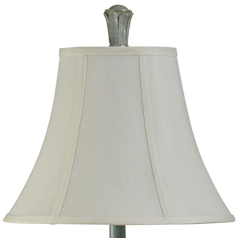 Image 2 Cibali Blue Table Lamp with White Softback Fabric Shade more views