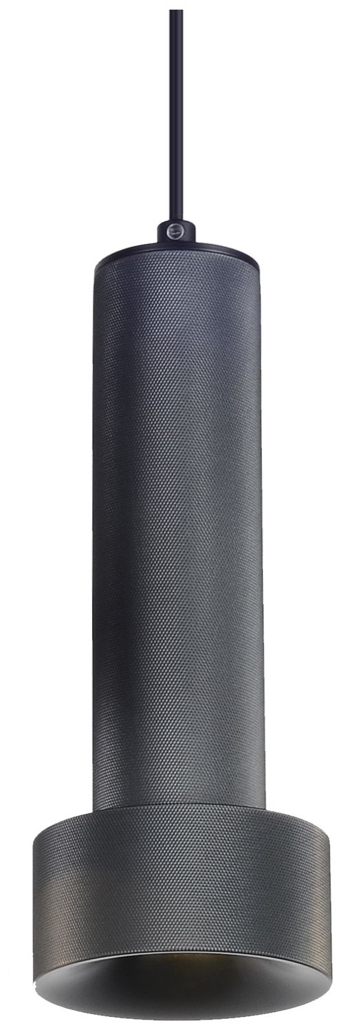 Cicada 10"H LED Pendant in Knurled Dark Grey