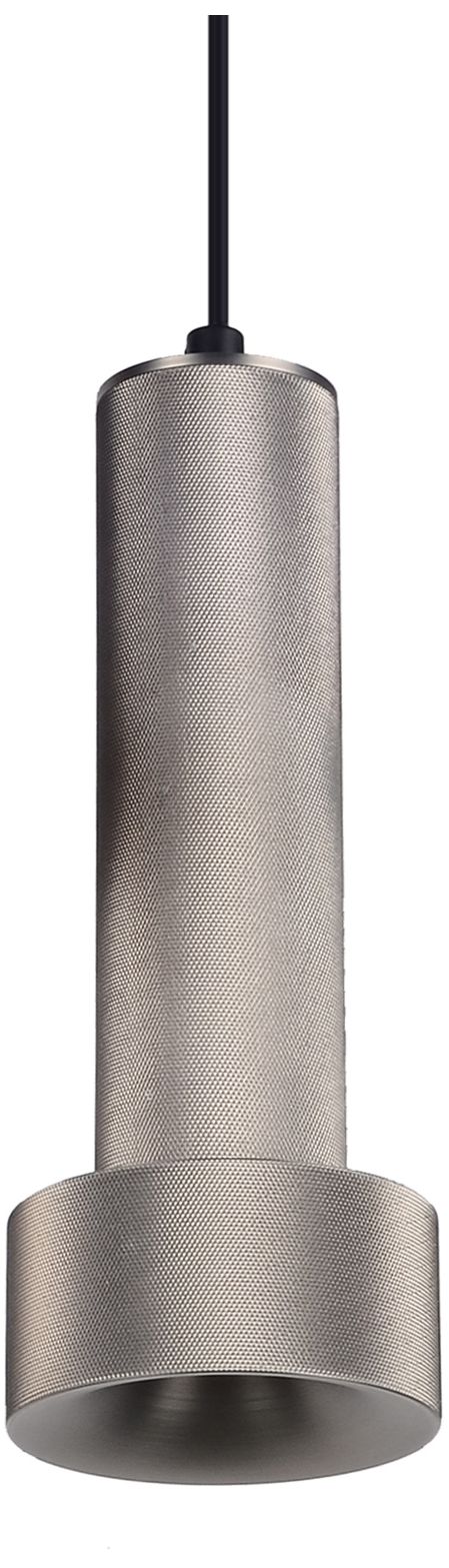 Cicada 10"H LED Pendant in Knurled Light Grey