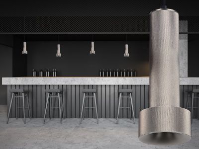 Image 2 Cicada 10"H LED Pendant in Knurled Light Grey more views