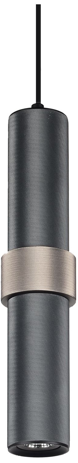 Cicada 15"H LED Pendant in Knurled Light Grey and Dark Grey