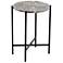 Cicco 21" Metal and Agate Accent Table