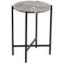 Cicco 21" Metal and Agate Accent Table
