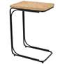 Cicero 18 1/4" Wide Brown Dried Plant C-Shaped Accent Table
