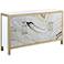 Cicero 60" Wide Gold and White Wood 4-Door Console Table