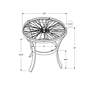 Ciclavia 22 1/2" Wide Black Metal and Glass Top Round Accent Table
