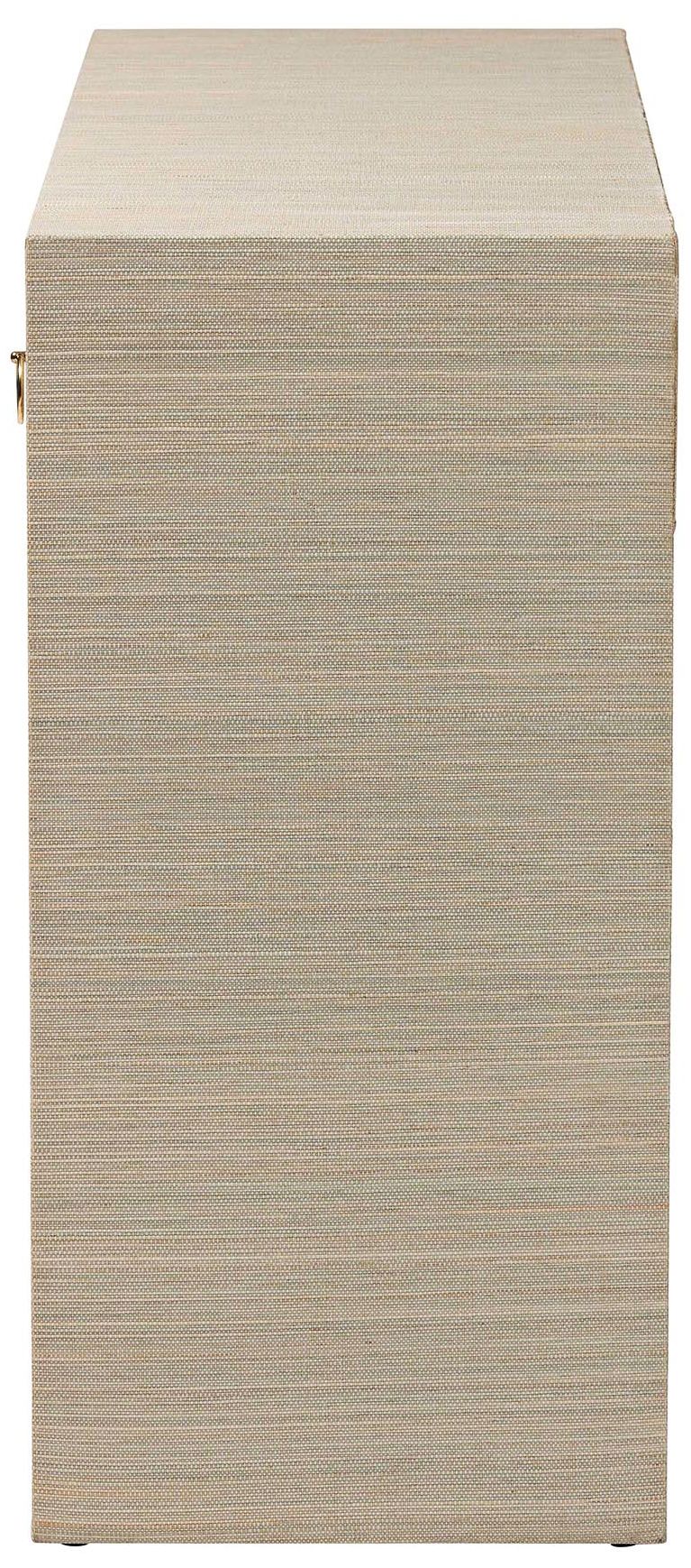 Cielo 48" Wide Natural Grasscloth 3-Drawer Console Table