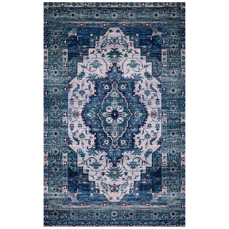 Image 1 Cielo CIE-01 5'x7'6" Ivory Turquoise Rectangular Area Rug