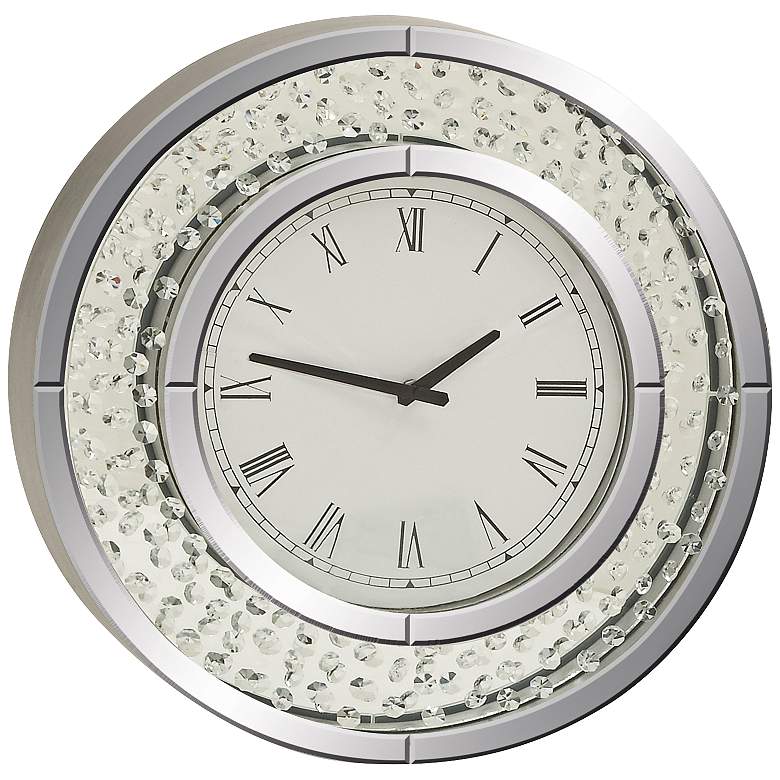 Image 3 Cielo Mirrored 20 inch Round Wall Clock