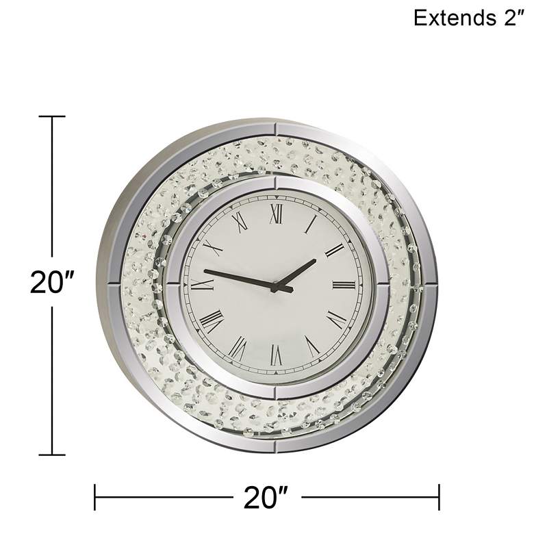 Image 5 Cielo Mirrored 20 inch Round Wall Clock more views