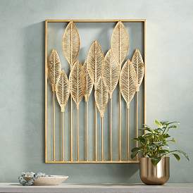 Image1 of Ciera 28" High Matte Gold Framed Wall Art