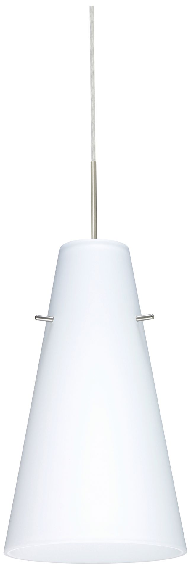 Cierro 5 1/4" Wide Opal Matte/Satin Nickel Mini Pendant