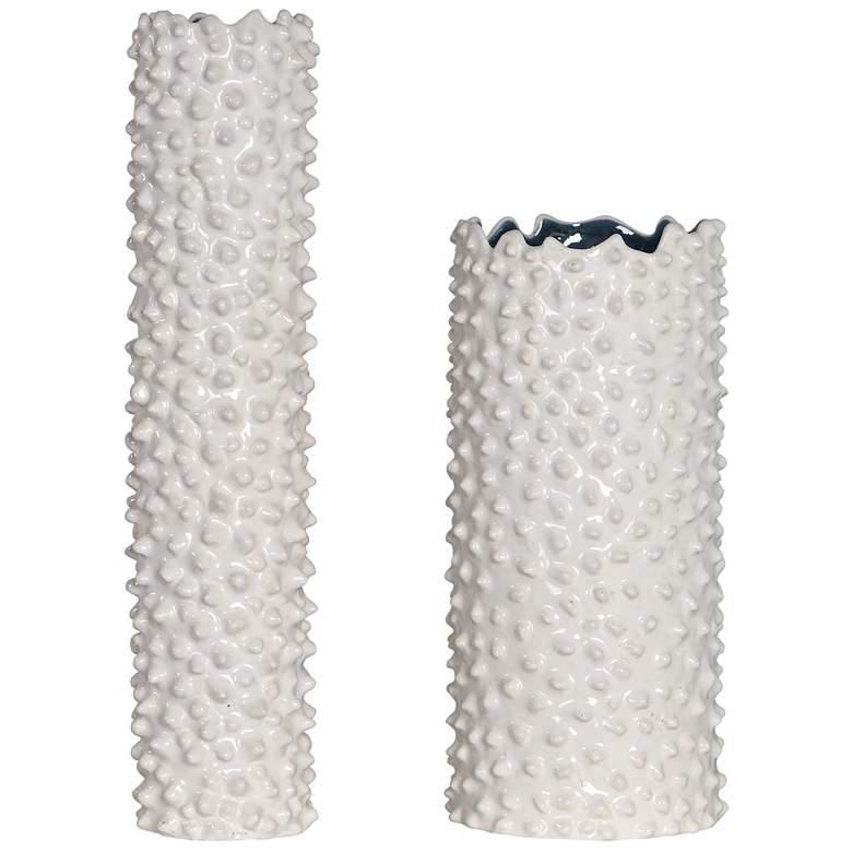Image 1 Ciji Set of 2 White Ceramic Vases