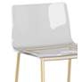 Cilla 29 3/4"H Clear Acrylic Brushed Gold Barstools Set of 2