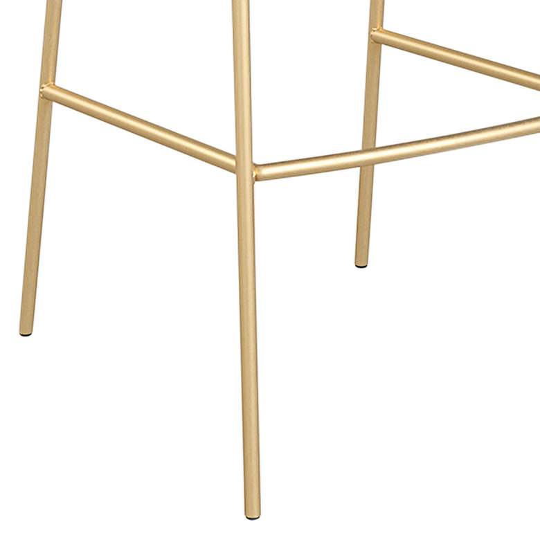 Image 3 Cilla 29 3/4 inchH Clear Acrylic Brushed Gold Barstools Set of 2 more views