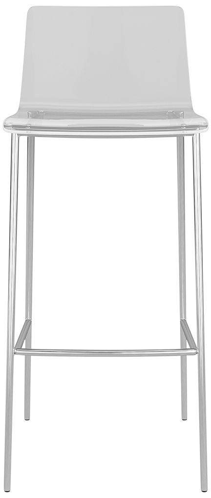 Cilla 29 3/4" High Clear Acrylic Brushed Nickel Barstools Set of 2