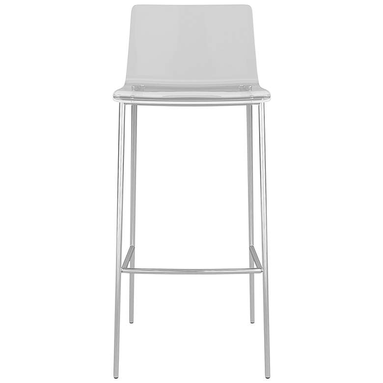 Image 4 Cilla 29 3/4"H Clear Acrylic Brushed Nickel Barstools Set of 2 more views