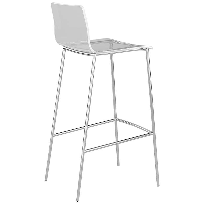 Image 7 Cilla 29 3/4"H Clear Acrylic Brushed Nickel Barstools Set of 2 more views
