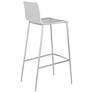 Cilla 29 3/4"H Clear Acrylic Brushed Nickel Barstools Set of 2
