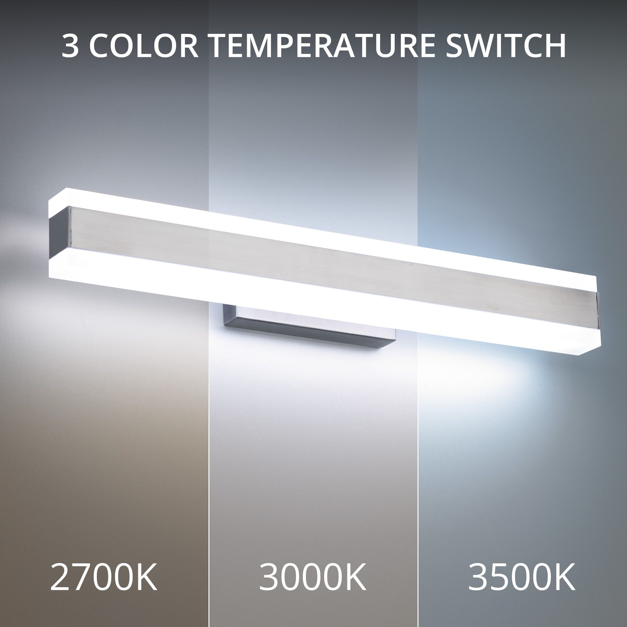 Image 4 Cinch 24 3/4" Wide Brushed Nickel 2700K LED Bath Light more views
