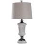 Cinder Ford Light Gray Stone and Gun Metal Cup Table Lamp
