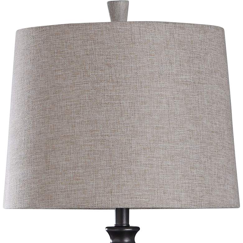 Image 2 Cinder Ford Light Gray Stone and Gun Metal Cup Table Lamp more views