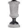 Cinder Ford Light Gray Stone and Gun Metal Cup Table Lamp