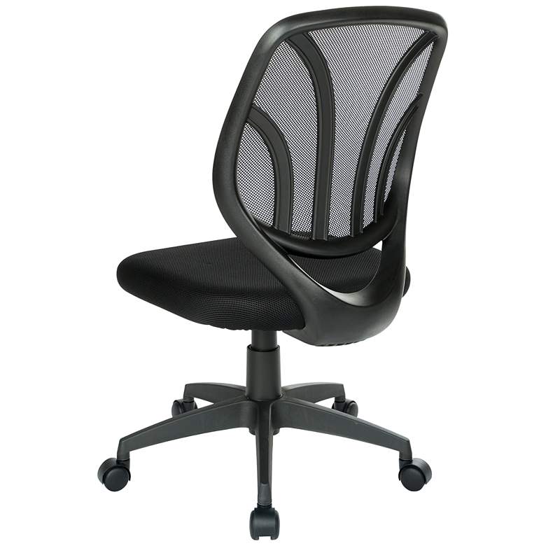 Image 4 Cindra Black Mesh Adjustable Swivel Task Ventilated Chair more views