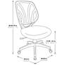 Cindra Black Mesh Adjustable Swivel Task Ventilated Chair