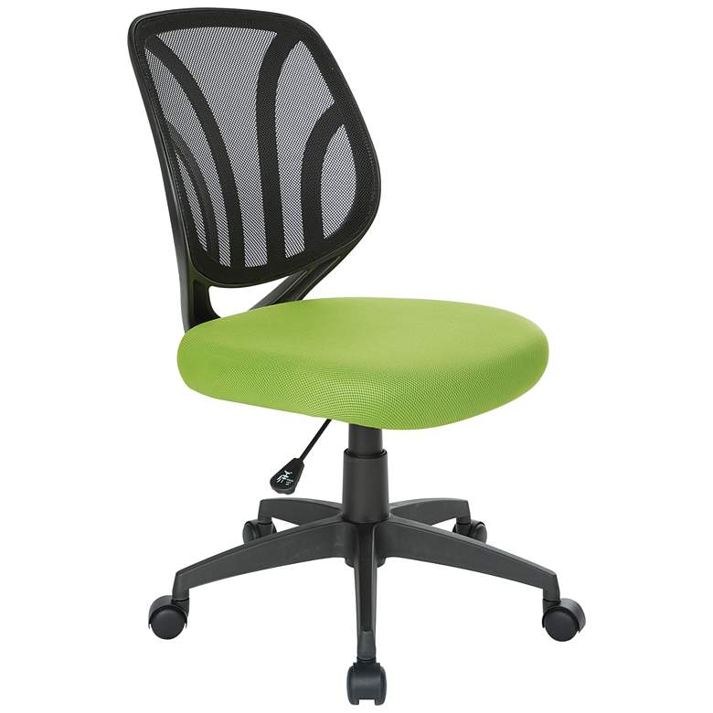 Image 1 Cindra Green Mesh Adjustable Swivel Task Ventilated Chair