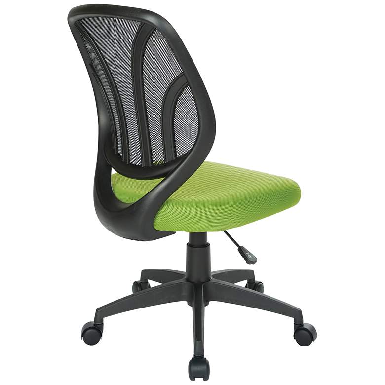 Image 3 Cindra Green Mesh Adjustable Swivel Task Ventilated Chair more views