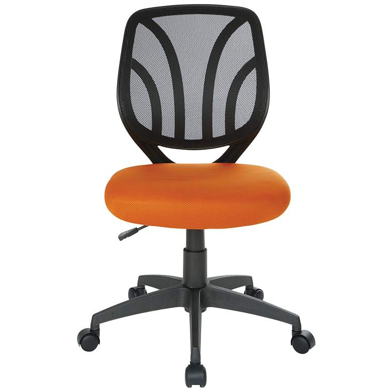 Image 2 Cindra Orange Mesh Adjustable Swivel Task Ventilated Chair more views