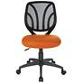 Cindra Orange Mesh Adjustable Swivel Task Ventilated Chair