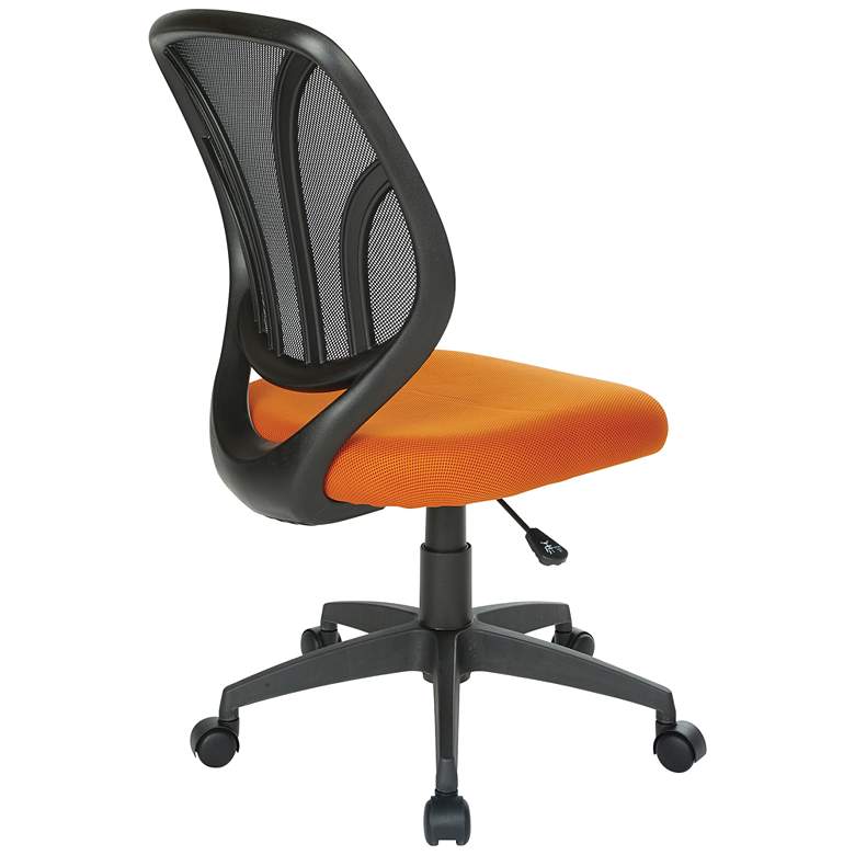 Image 3 Cindra Orange Mesh Adjustable Swivel Task Ventilated Chair more views