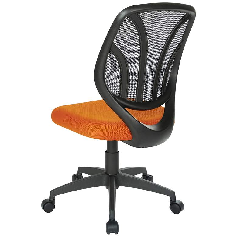 Image 5 Cindra Orange Mesh Adjustable Swivel Task Ventilated Chair more views