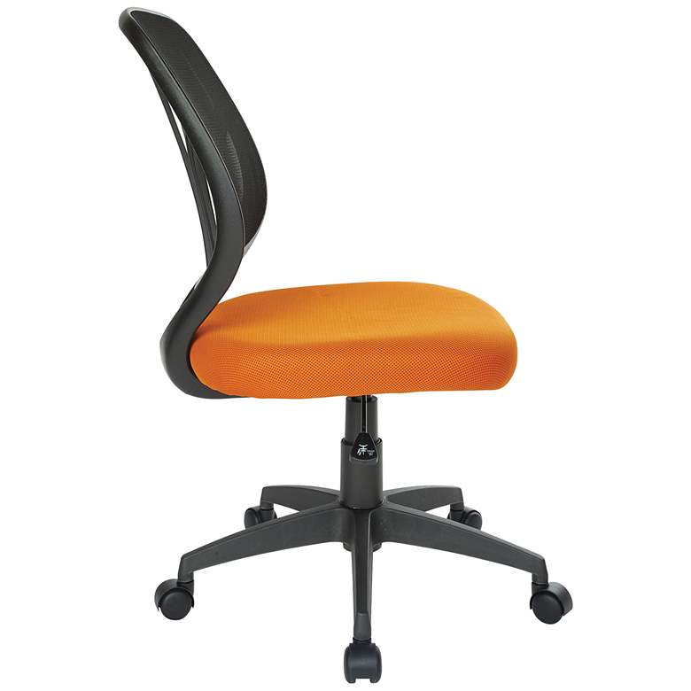Image 6 Cindra Orange Mesh Adjustable Swivel Task Ventilated Chair more views