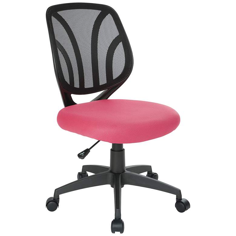 Image 1 Cindra Pink Mesh Adjustable Swivel Task Ventilated Chair