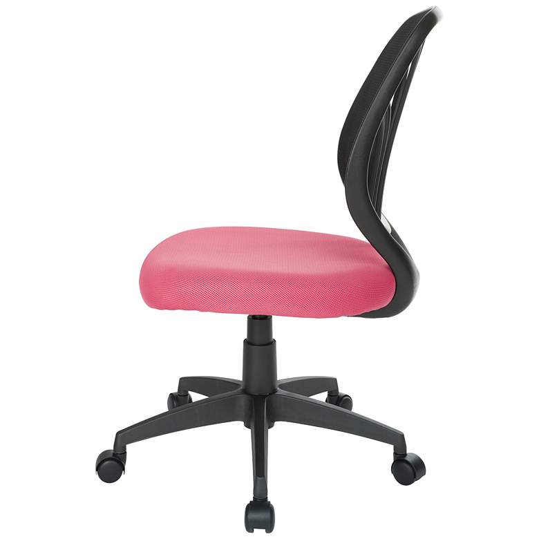 Image 3 Cindra Pink Mesh Adjustable Swivel Task Ventilated Chair more views