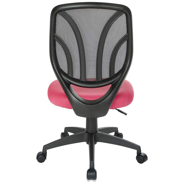 Image 4 Cindra Pink Mesh Adjustable Swivel Task Ventilated Chair more views