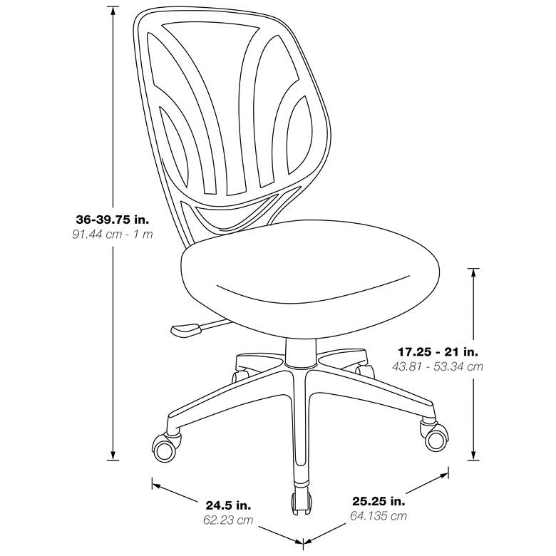 Image 7 Cindra Pink Mesh Adjustable Swivel Task Ventilated Chair more views