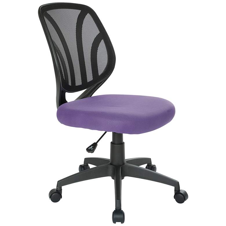 Image 1 Cindra Purple Mesh Adjustable Swivel Task Ventilated Chair