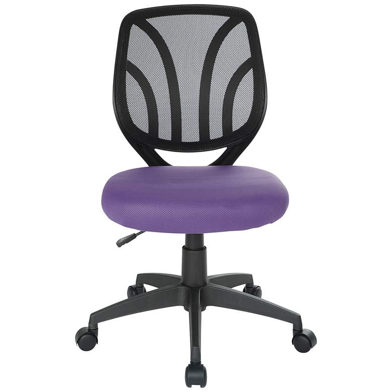 Image 2 Cindra Purple Mesh Adjustable Swivel Task Ventilated Chair more views