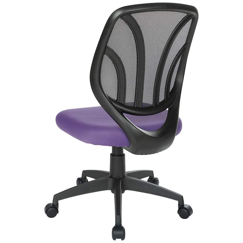 Image 4 Cindra Purple Mesh Adjustable Swivel Task Ventilated Chair more views