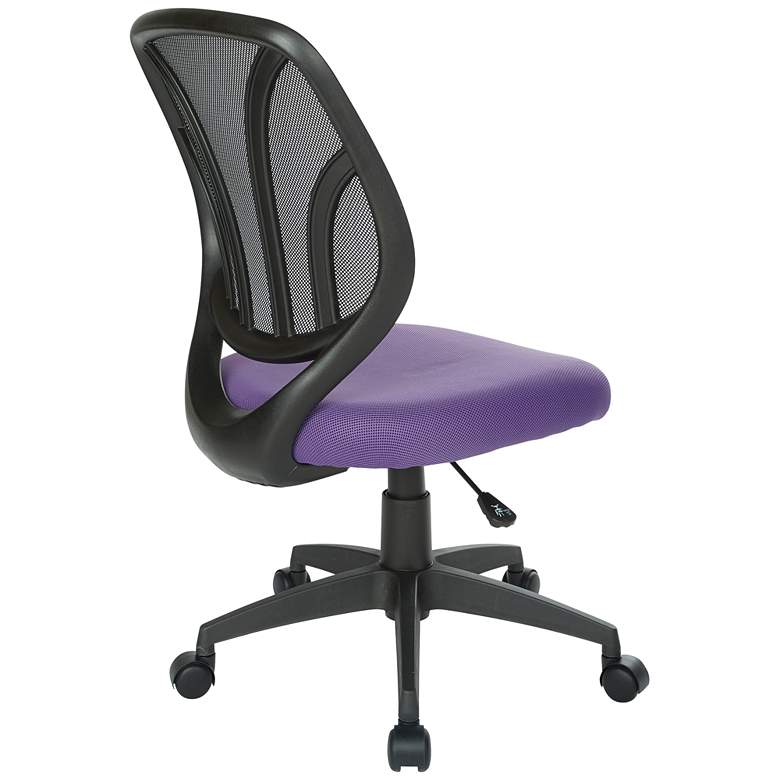 Image 5 Cindra Purple Mesh Adjustable Swivel Task Ventilated Chair more views