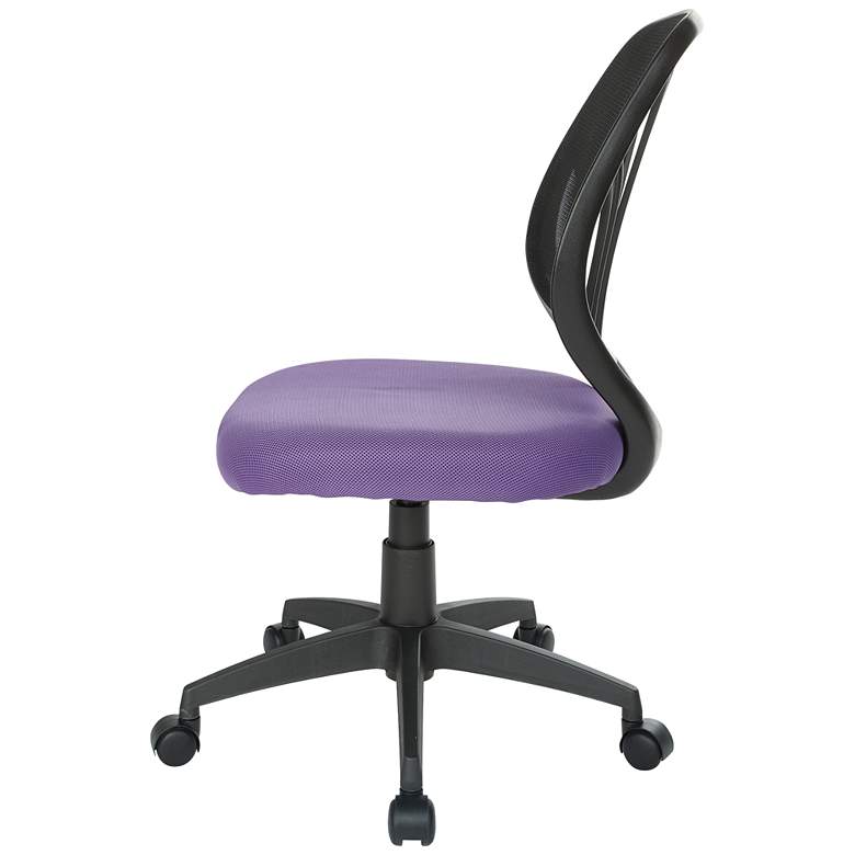 Image 7 Cindra Purple Mesh Adjustable Swivel Task Ventilated Chair more views