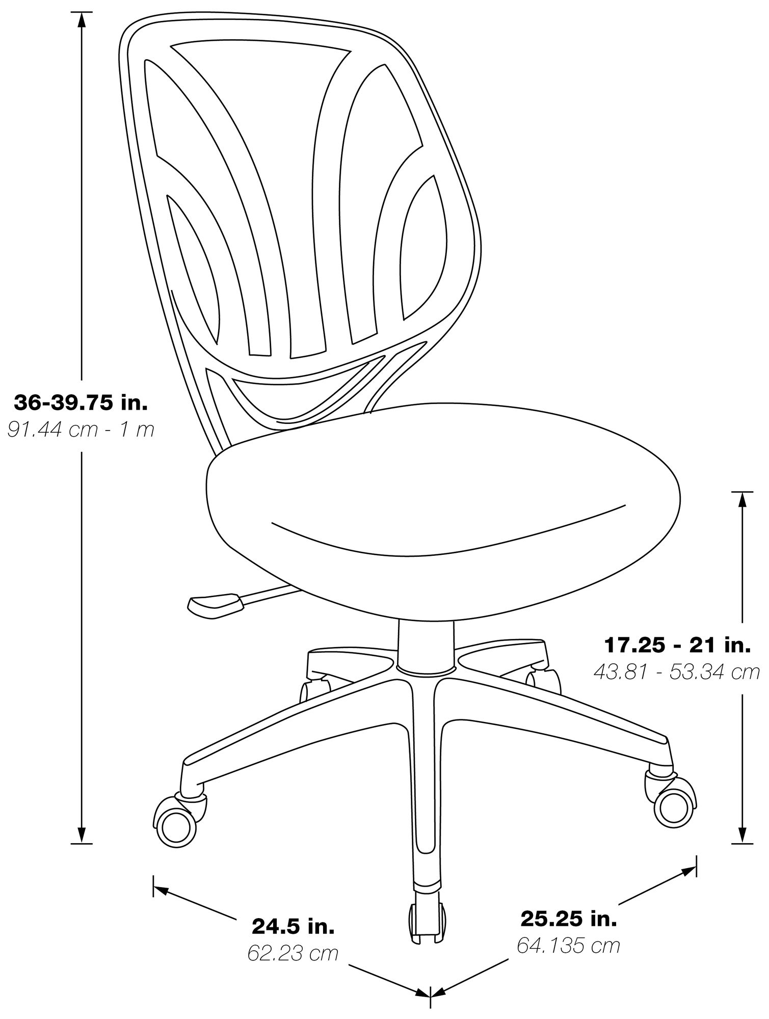 Cindra Purple Mesh Adjustable Swivel Task Ventilated Chair