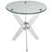 Cindy 22" Wide Acrylic and Glass Round Accent Table