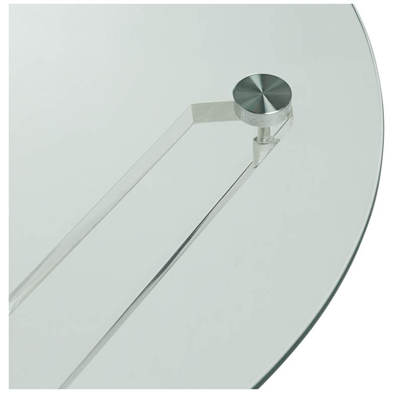 Image 3 Cindy 22 inch Wide Acrylic and Glass Round Accent Table more views